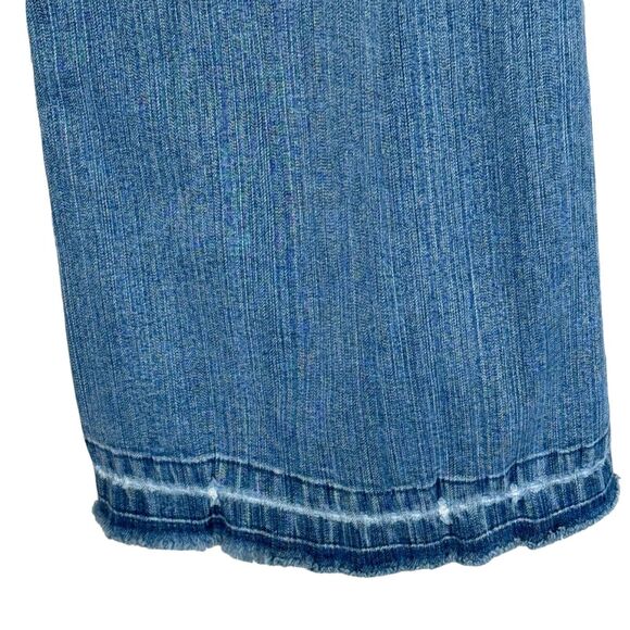 Tommy Jeans Jrs SZ 9 Flare Floral Embroidered Stretch Pocket Zip-Fly Frayed Hems - Picture 7 of 11